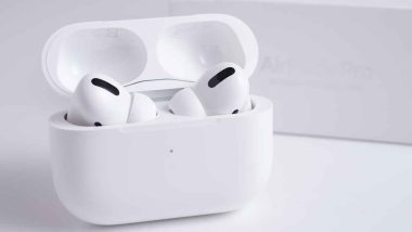 Close up of Apple Airpods Pro, representing the Apple class action.