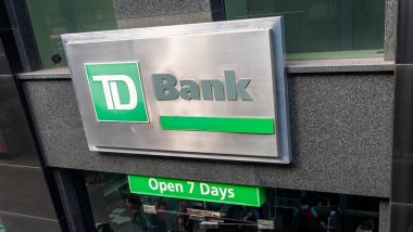 Exterior of TD Bank branch building.