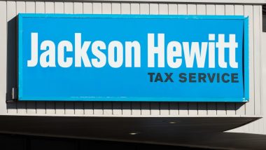 Jackson Hewitt Tax Service exterior sign and trademark logo.