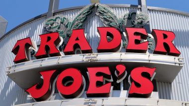 Bright signage at Trader Joe's grocery store in Los Angeles