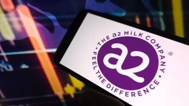 The a2 Milk Company logo displayed on mobile phone