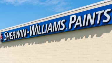 Close-up of Sherwin-Williams Paint Store sign