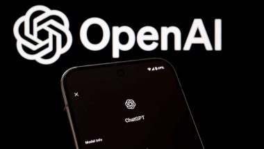 ChatGPT information displayed on smartphone in front of OpenAI logo.