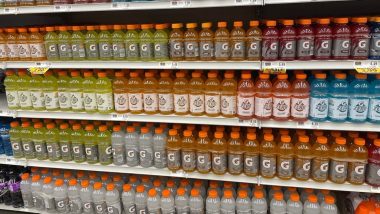 Grocery store Gatorade sports drink full shelves