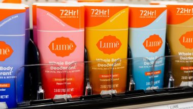 Lume Whole Body Deodorant Natural Product Line Display On Retail Store Shelf